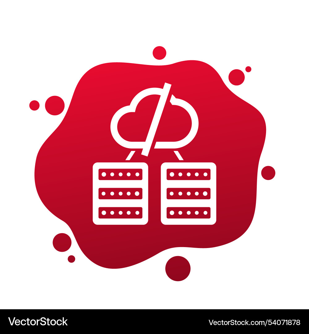 Servers offline icon for web vector image