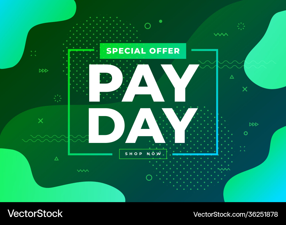 Special offer payday sale banner template Special offer payday sale banner template vector image