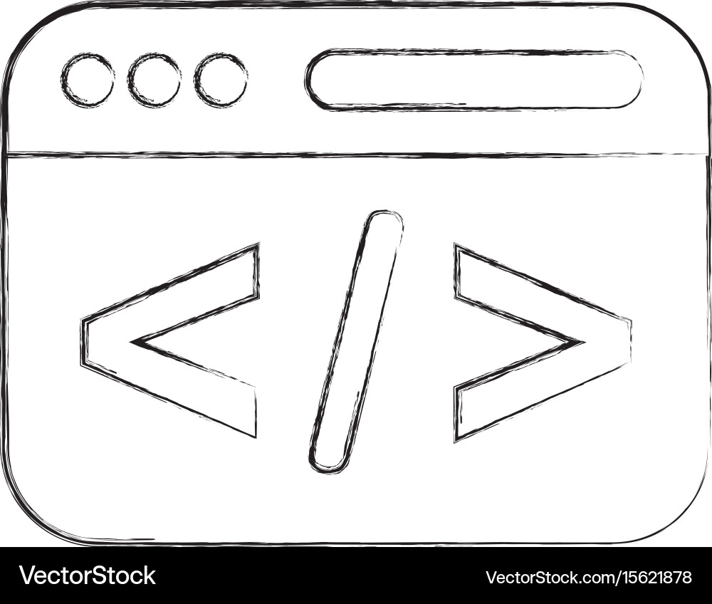 Template web programming language vector image