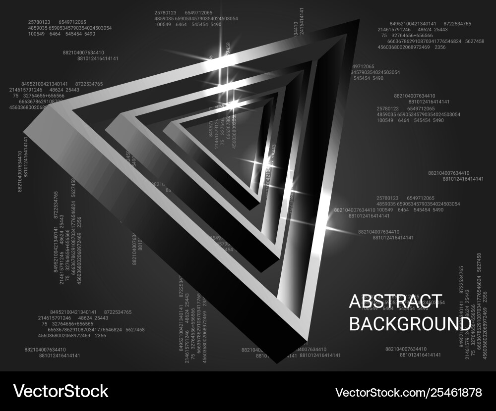 Triangle volume sparkle on background vector image