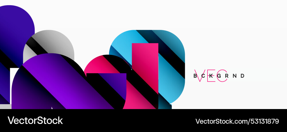 Abstract background colorful geometric curve Vector Image