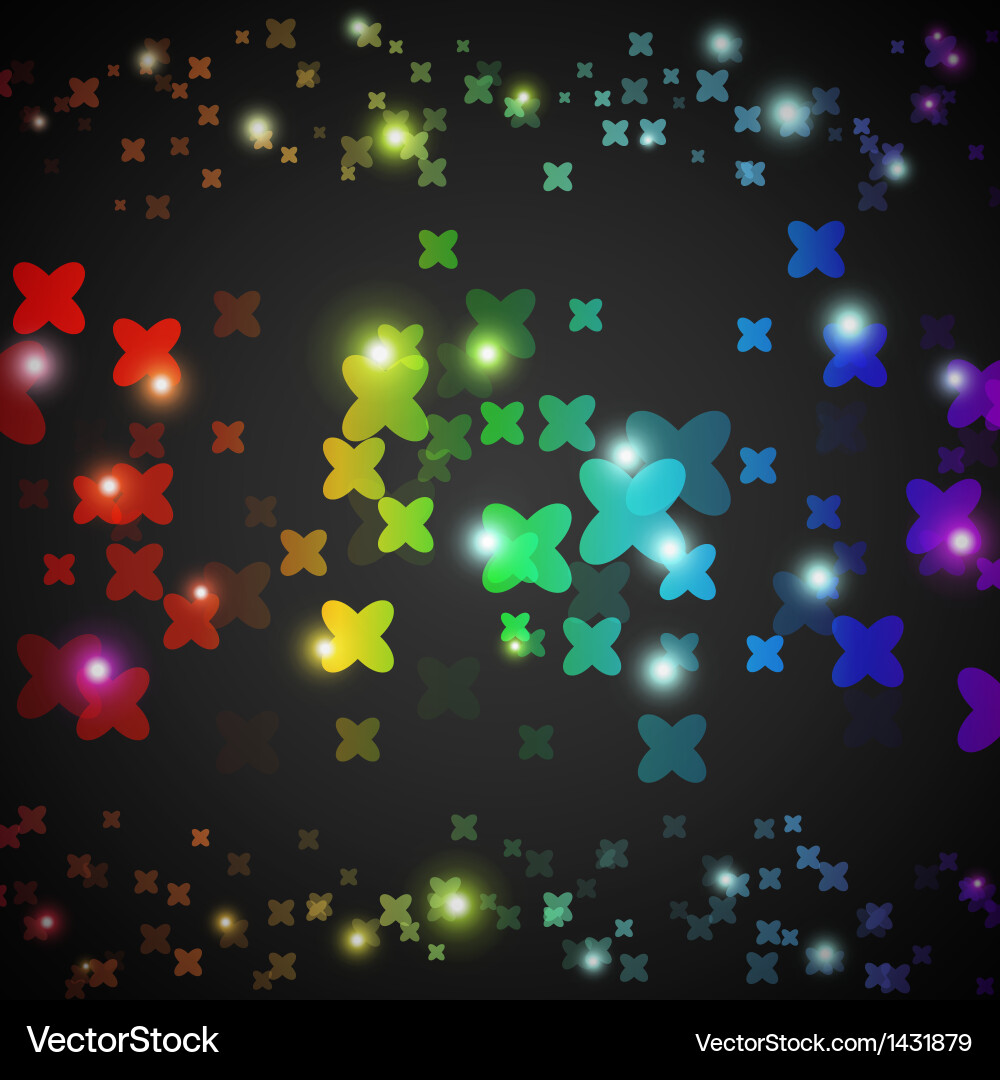 Abstract funny glowing shape with lights and dark Vector Image