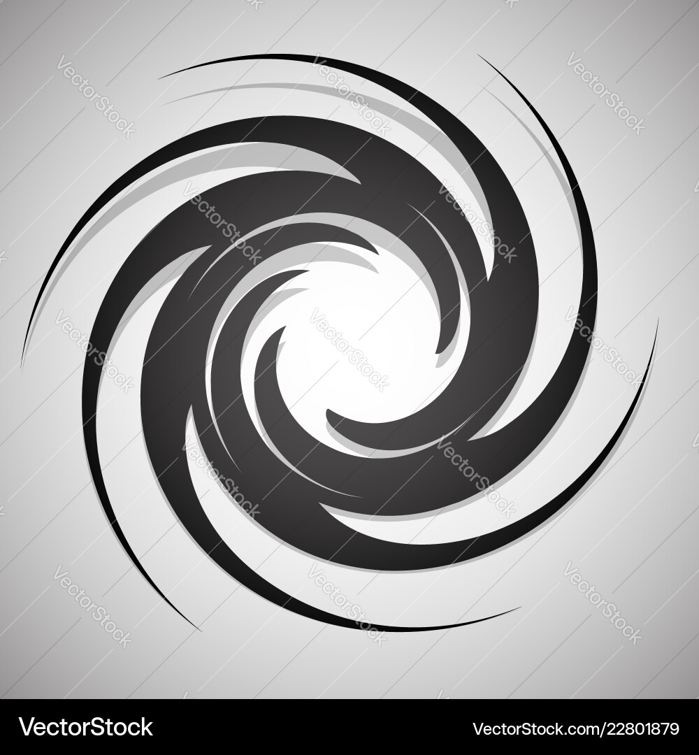 Abstract twisting circular shape isolated on white Abstract twisting circular shape isolated on white Vector Image