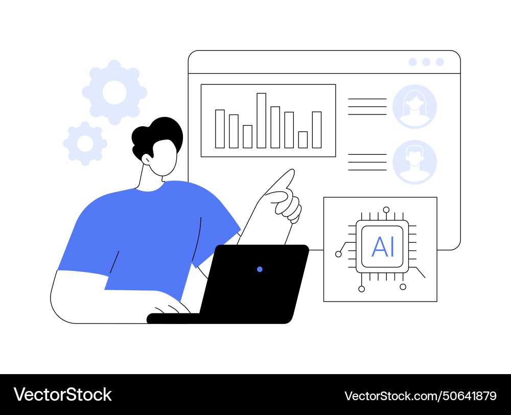 Ai-powered predictive customer sentiment analysis Ai-powered predictive customer sentiment analysis vector image