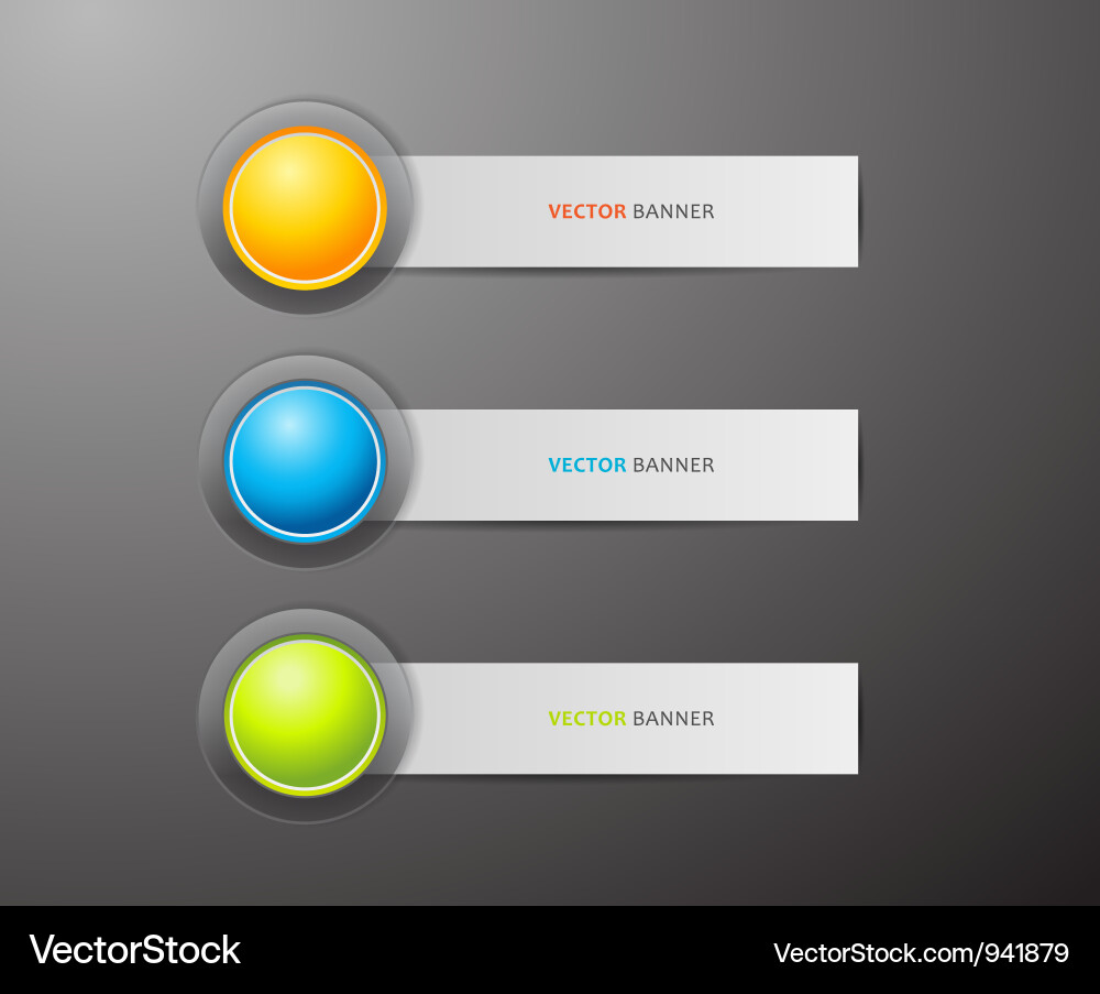 Button and labels Vector Image