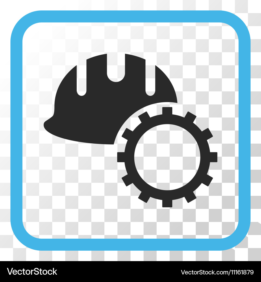 Development hardhat icon in a frame Vector Image