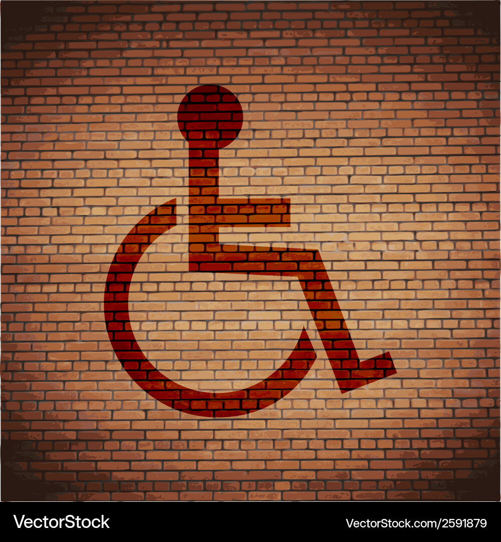 Disabled flat modern web button and space for your Vector Image