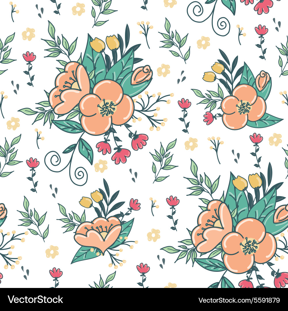 Floral Seamless Pattern vector image
