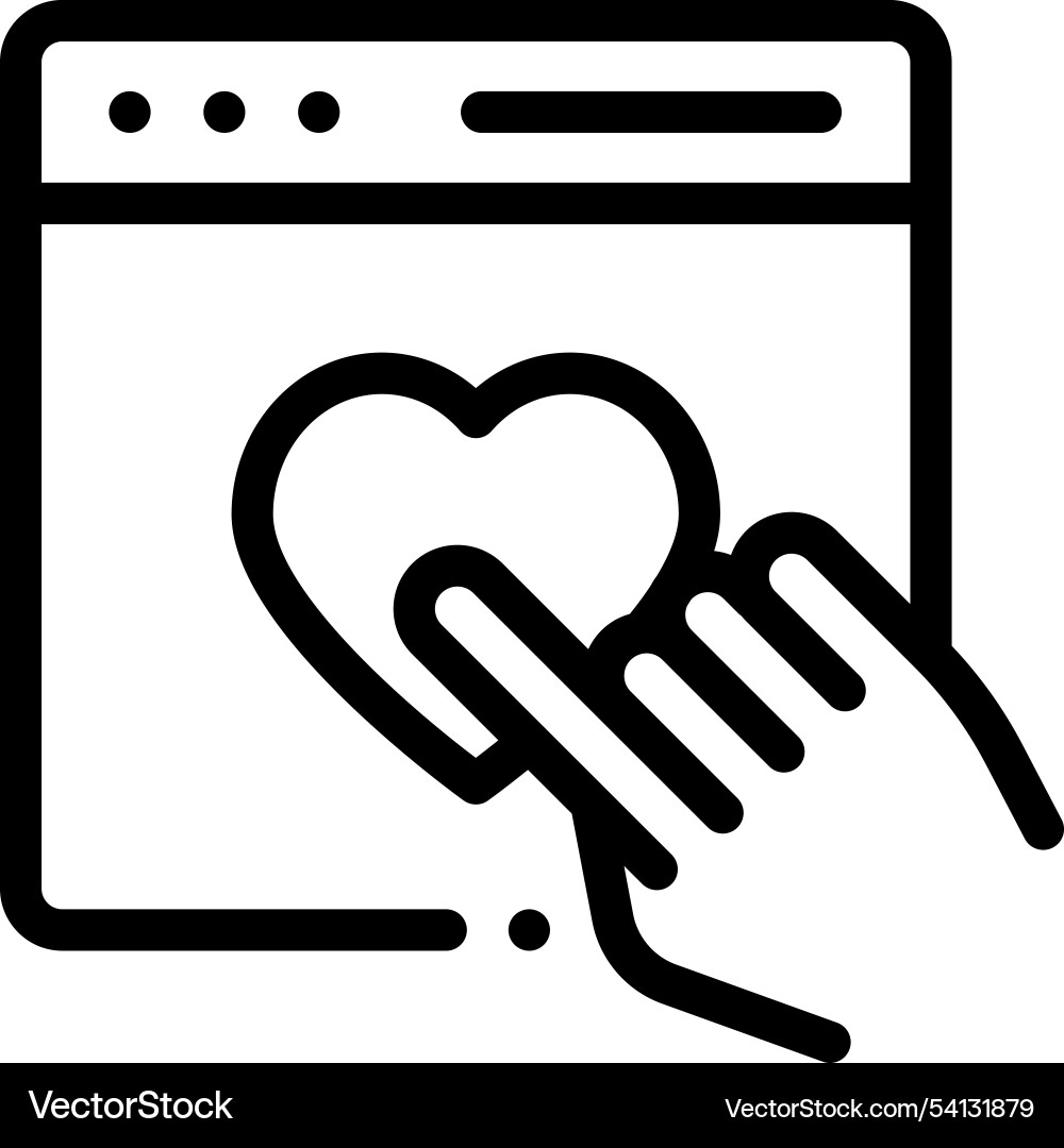 Hands and gestures icon thin linear style design Hands and gestures icon thin linear style design vector image