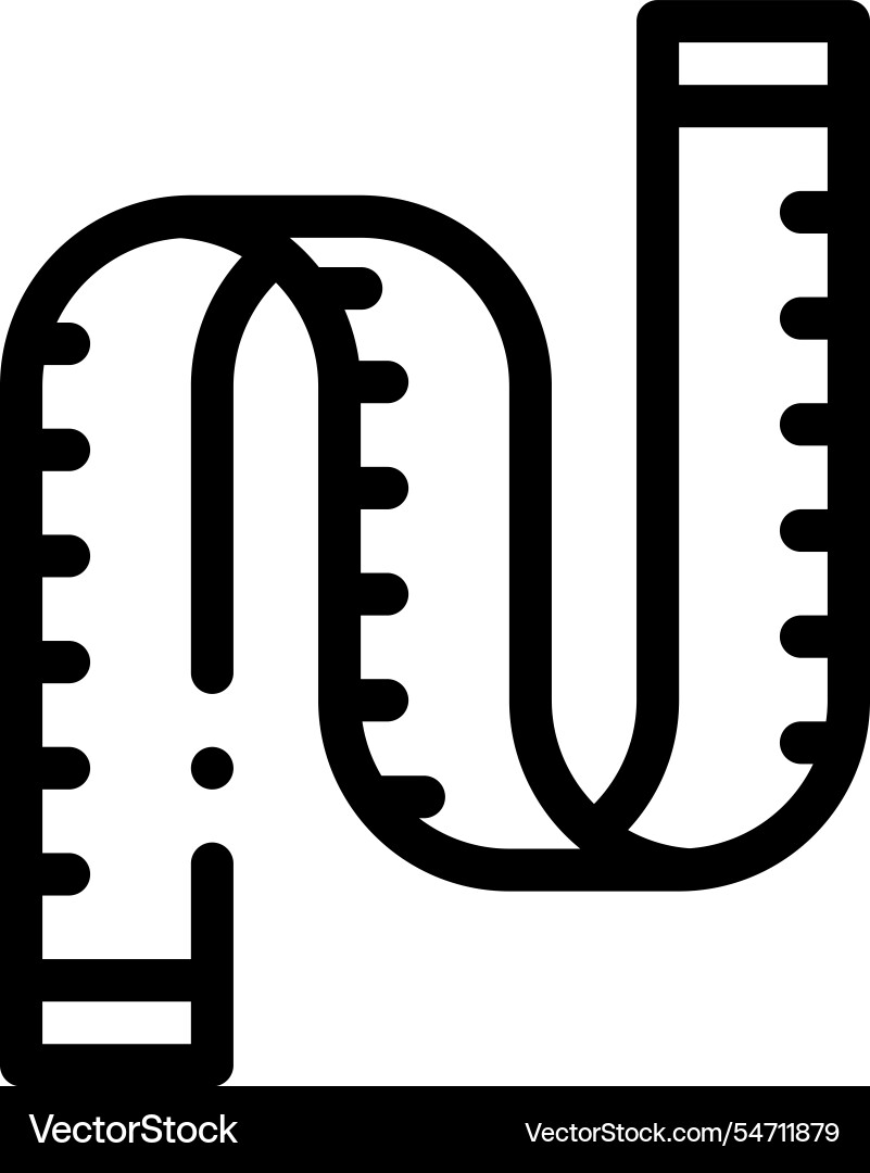 Measuring tape icon thin linear style design Measuring tape icon thin linear style design vector image