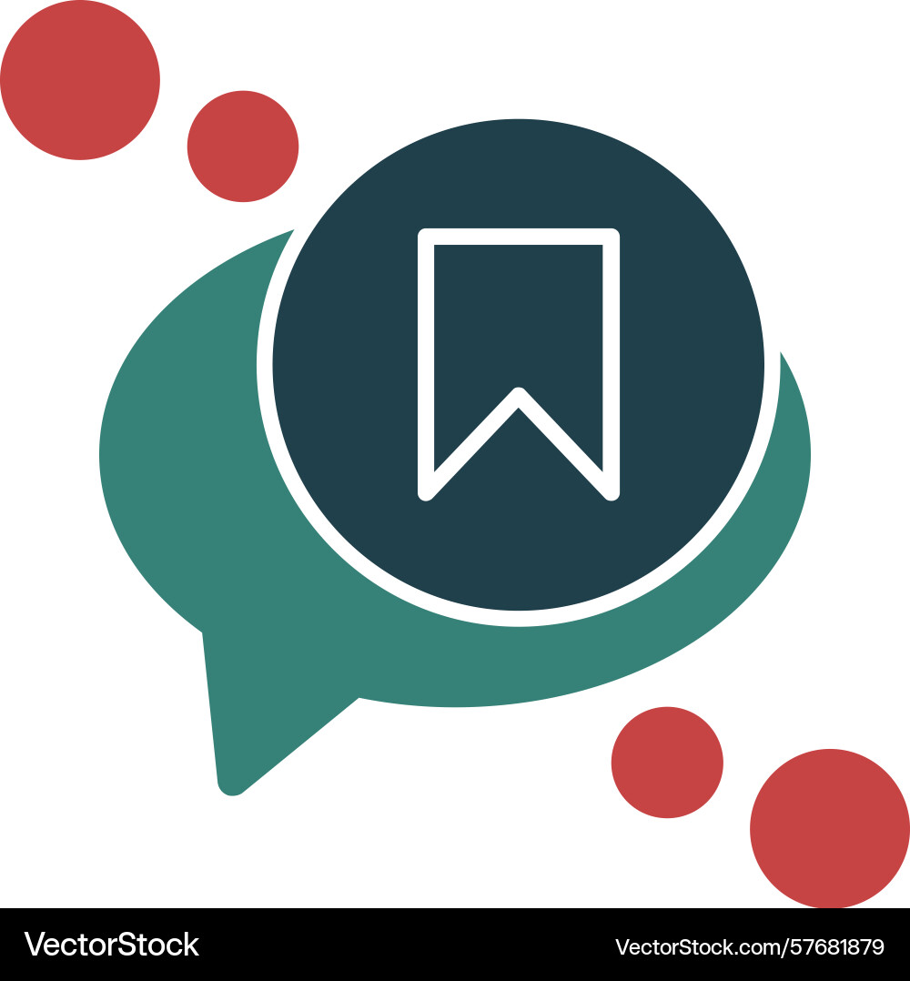 Save message glyph multi color icon Vector Image
