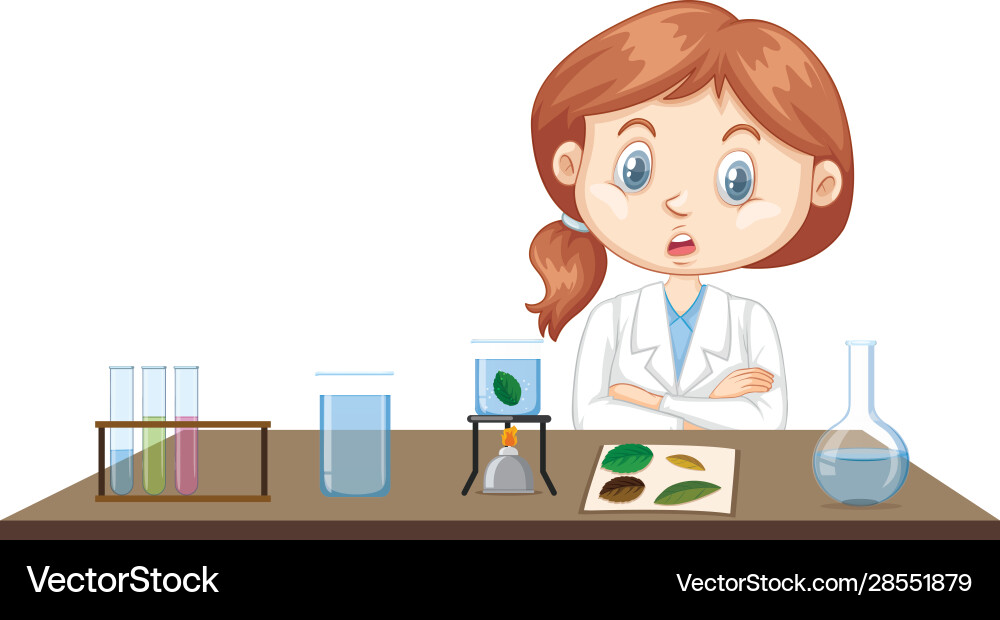 Scientist working in lab Scientist working in lab vector image