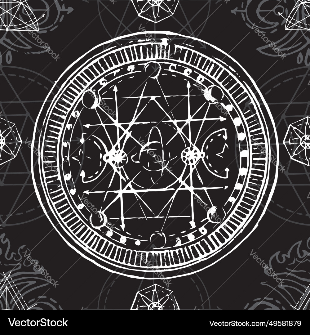 Seamless pattern with sacred geometry elements Seamless pattern with sacred geometry elements vector image