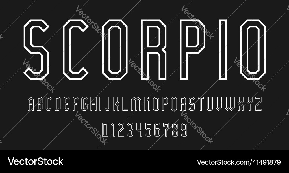Set of alphabets font letters and numbers Set of alphabets font letters and numbers vector image
