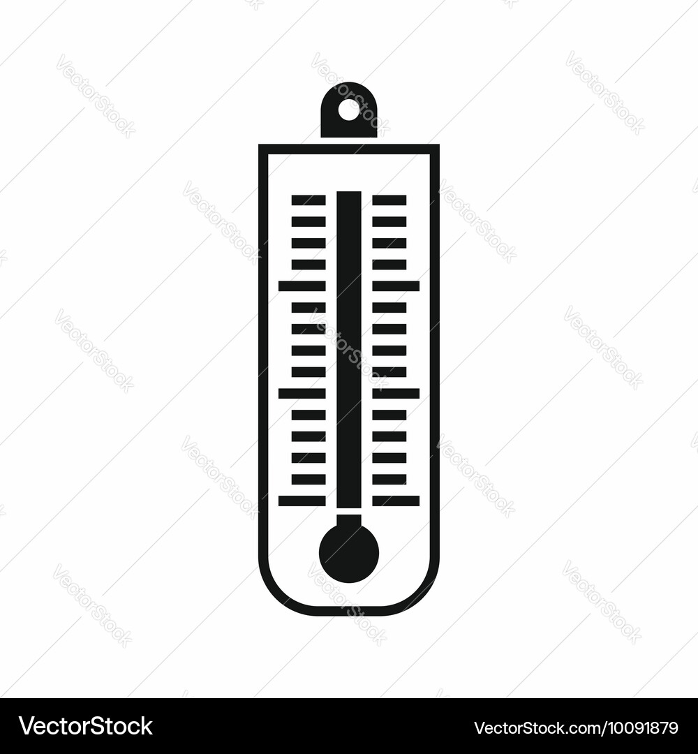 Thermometer icon simple style Vector Image