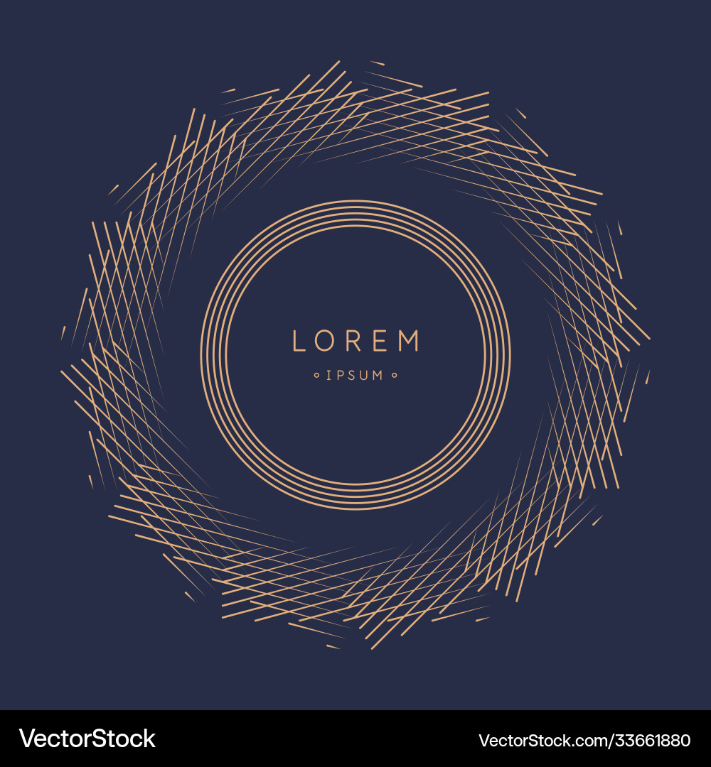 Abstract element with gold lines Abstract element with gold lines vector image