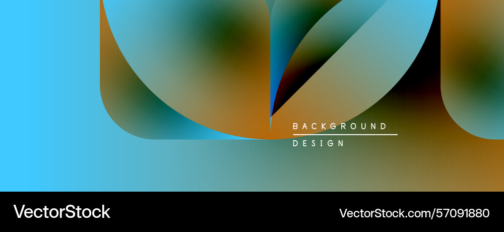 Abstract fluid shapes blend creating vibrant Vector Image