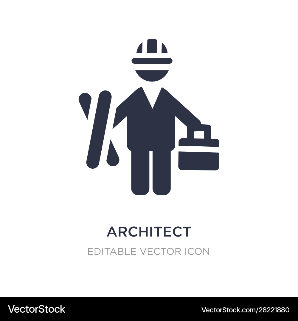 Architect icon on white background simple element Architect icon on white background simple element vector image