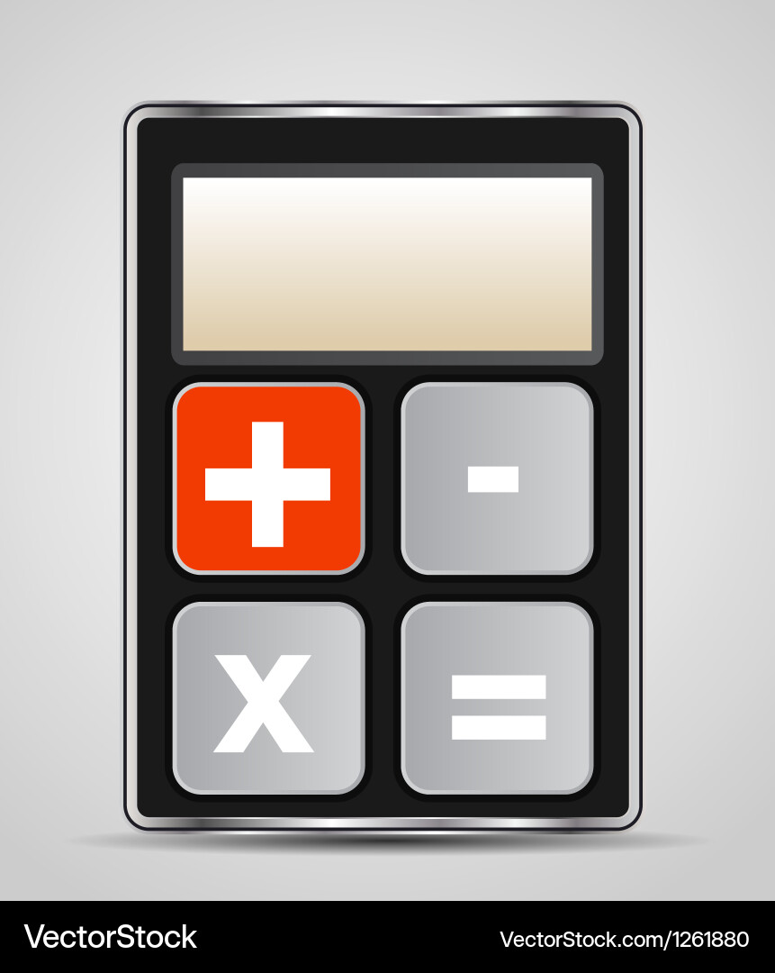 Calculator icon with gray buttons Vector Image