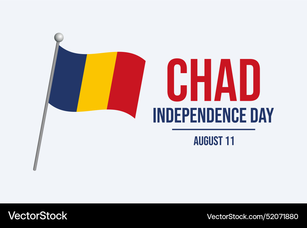 Chad independence day poster Chad independence day poster vector image