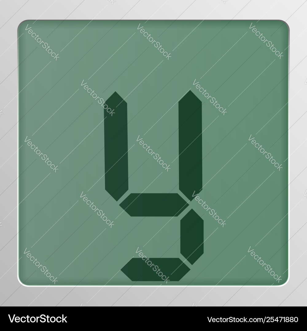 Digital character set typeface on a screen Digital character set typeface on a screen vector image