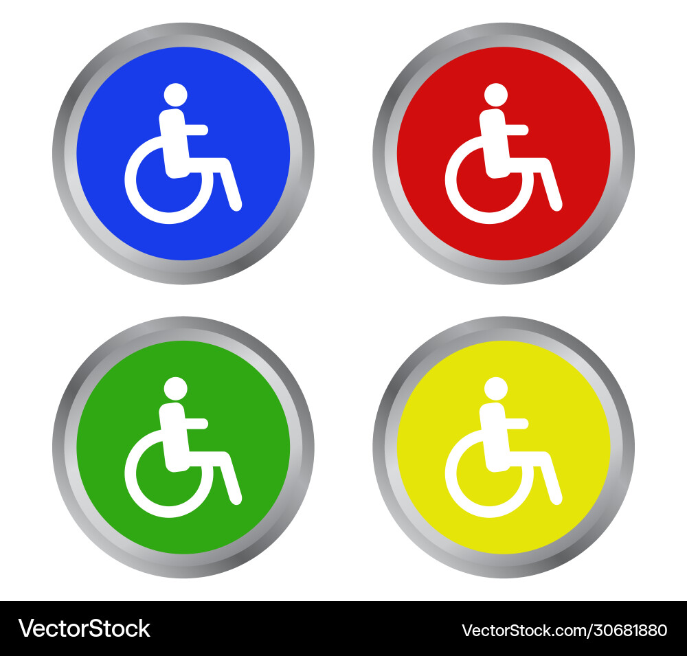 Disabled button icon in on white background Vector Image