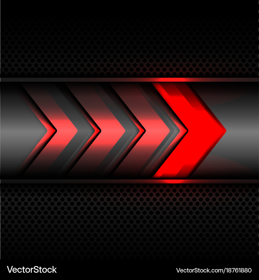 Dynamic Red Mesh Arrow Background vector image
