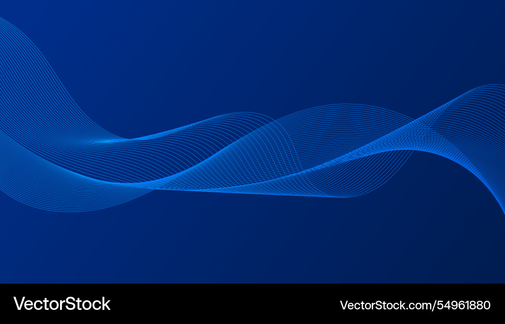 Geometric curved lines in gradient forming Vector Image
