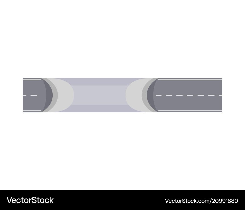 Highway with tunnel isolated street map segment vector image