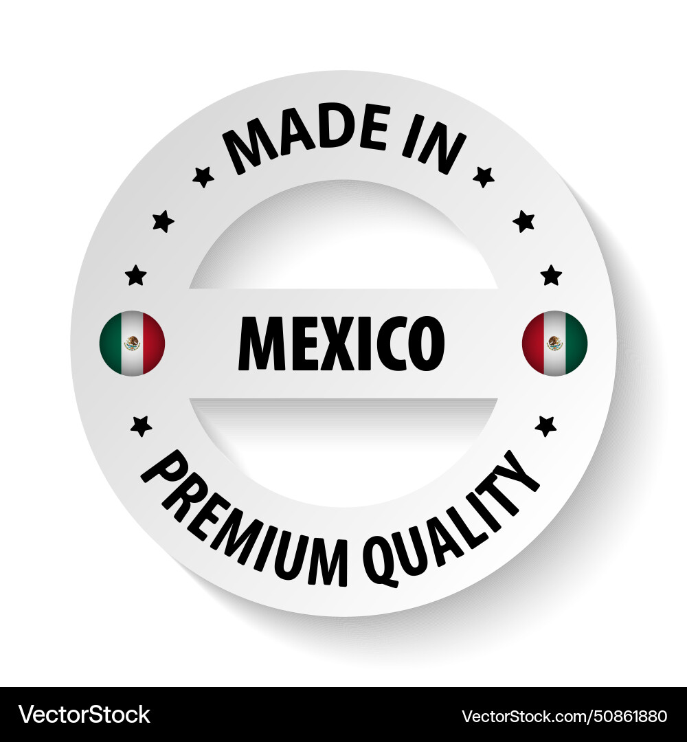 Made in mexico graphic and label Royalty Free Vector Image