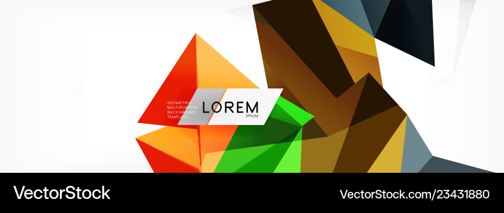 Mosaic triangular low poly style abstract Mosaic triangular low poly style abstract Vector Image