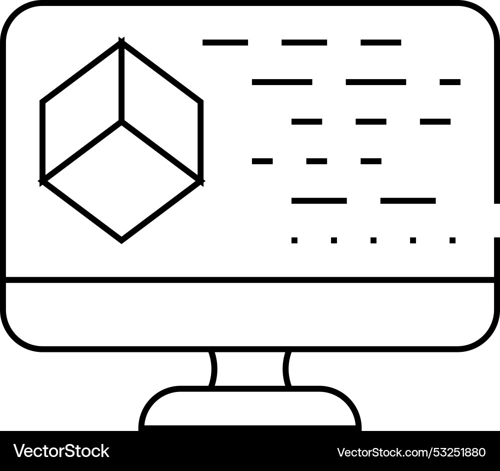 Programming vr line icon flat Programming vr line icon flat vector image
