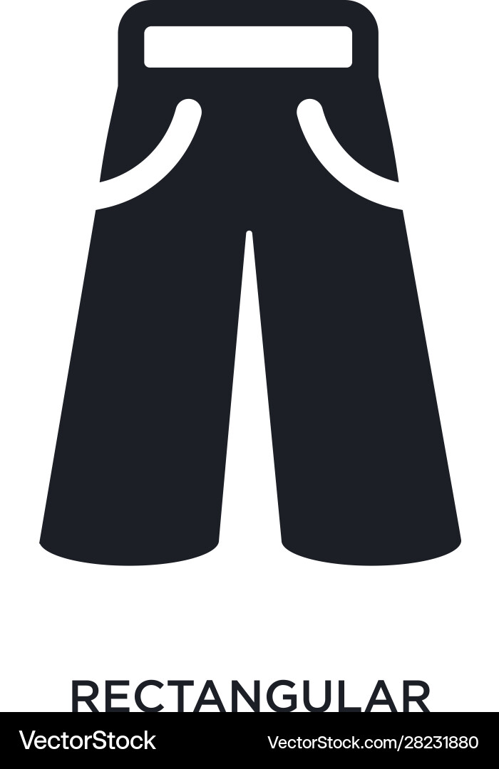 Rectangular isolated icon simple element from vector image