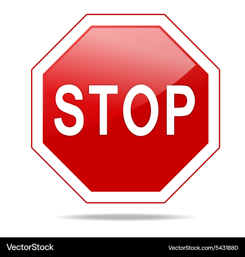 Red Stop Sign vector image