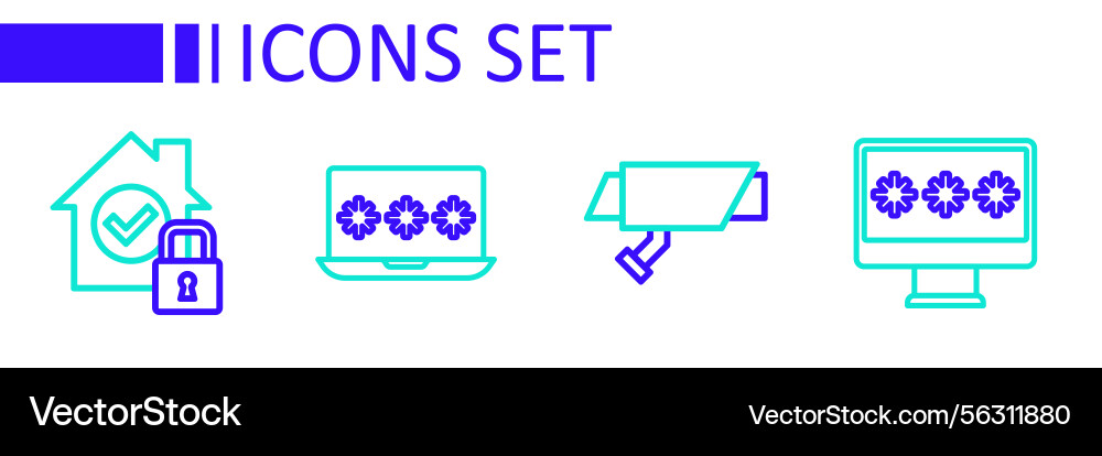 Security Camera & Monitoring System Vector Image