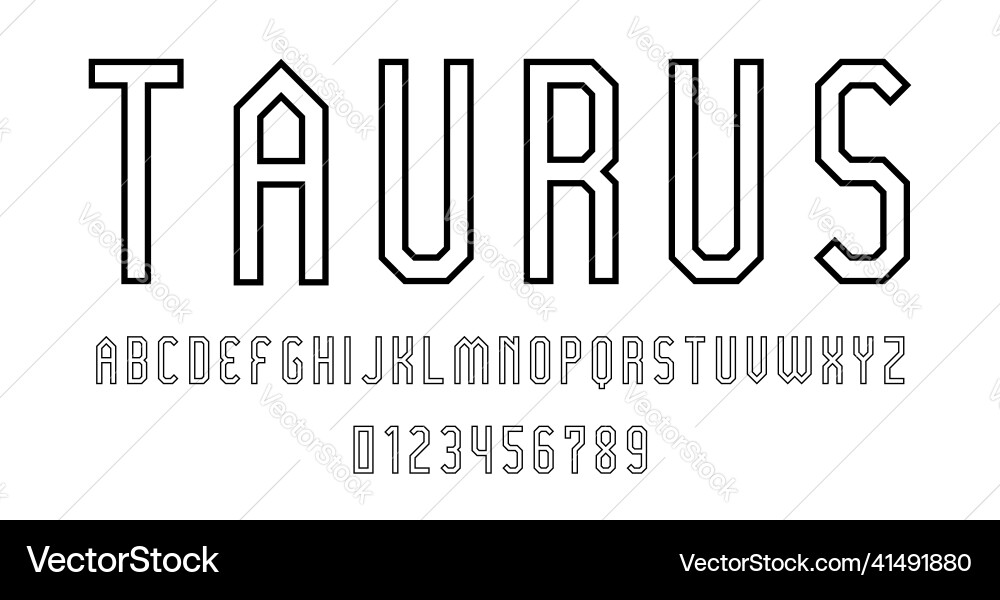 Set of alphabets font letters and numbers Set of alphabets font letters and numbers vector image