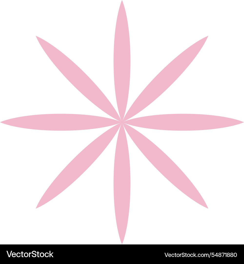 Snowflake shape geometry brutalism style vector image