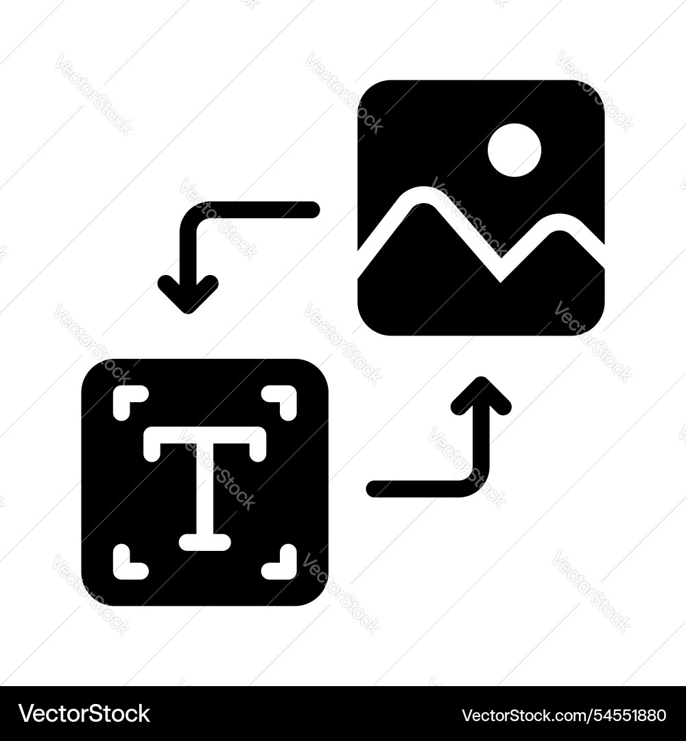 Text to image Vector Image