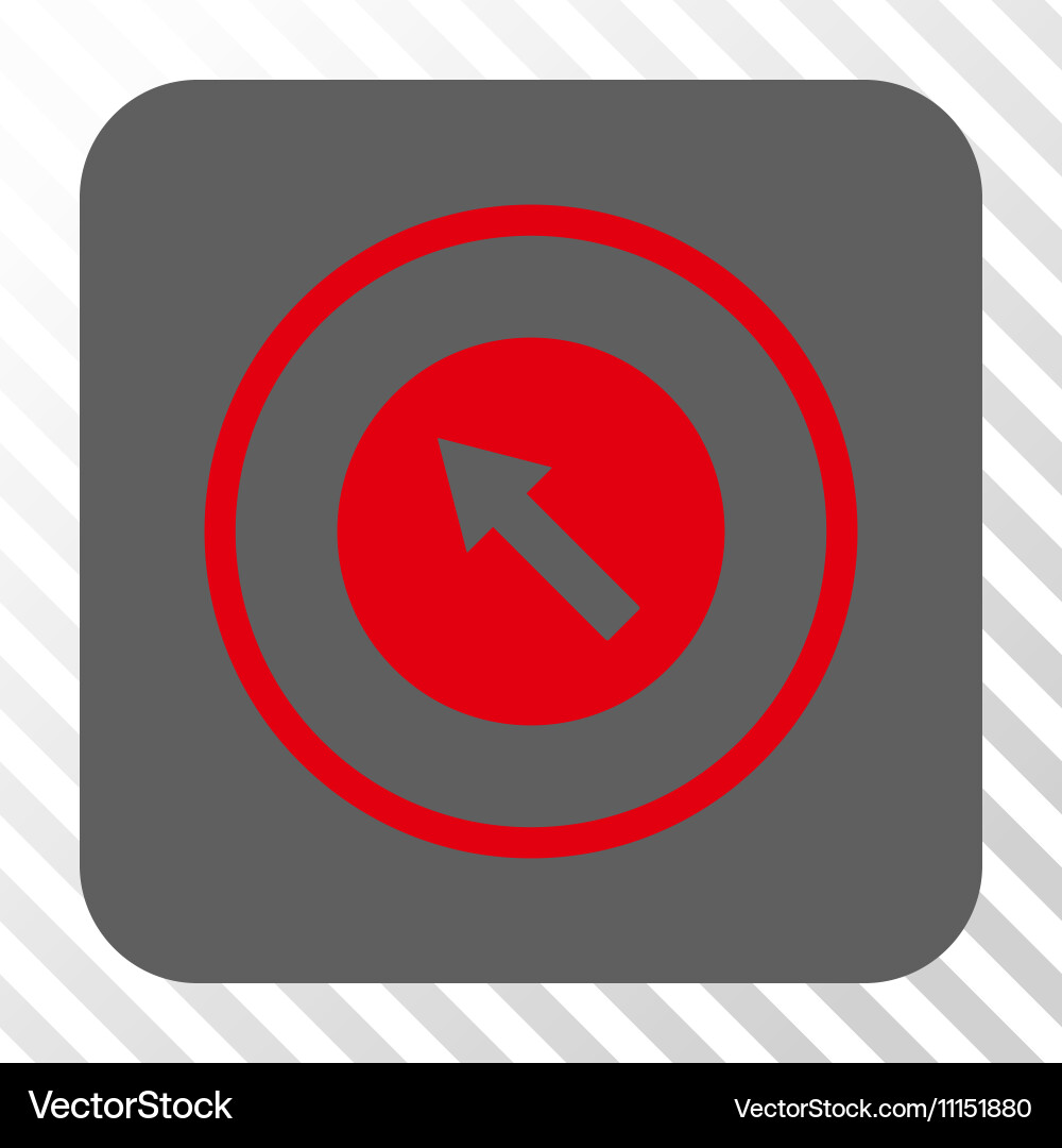 Up-left rounded arrow square button Vector Image