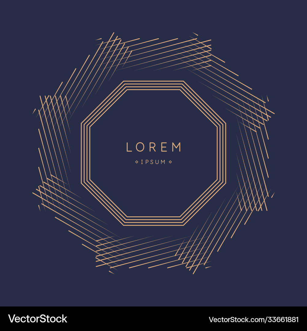 Abstract element with gold lines Abstract element with gold lines vector image