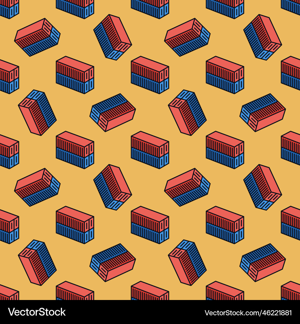 Blue and red shipping containers creative Blue and red shipping containers creative vector image