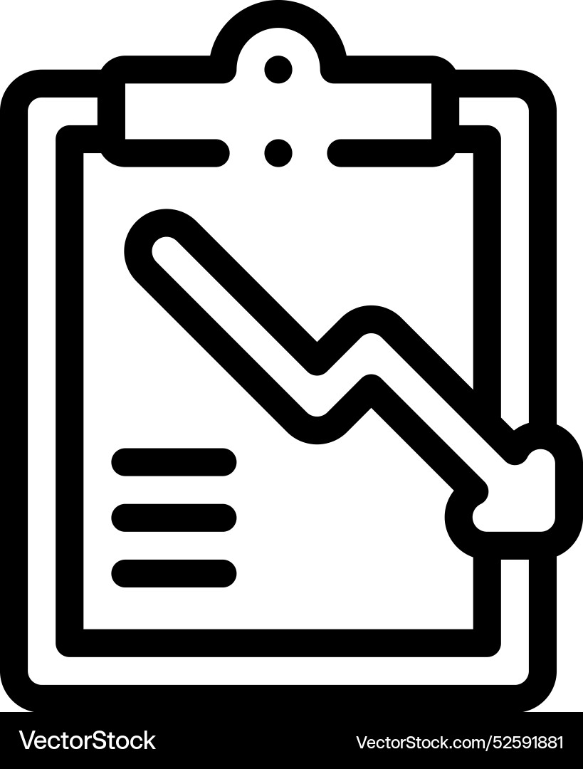 Clipboard icon thin linear style design isolated Clipboard icon thin linear style design isolated vector image
