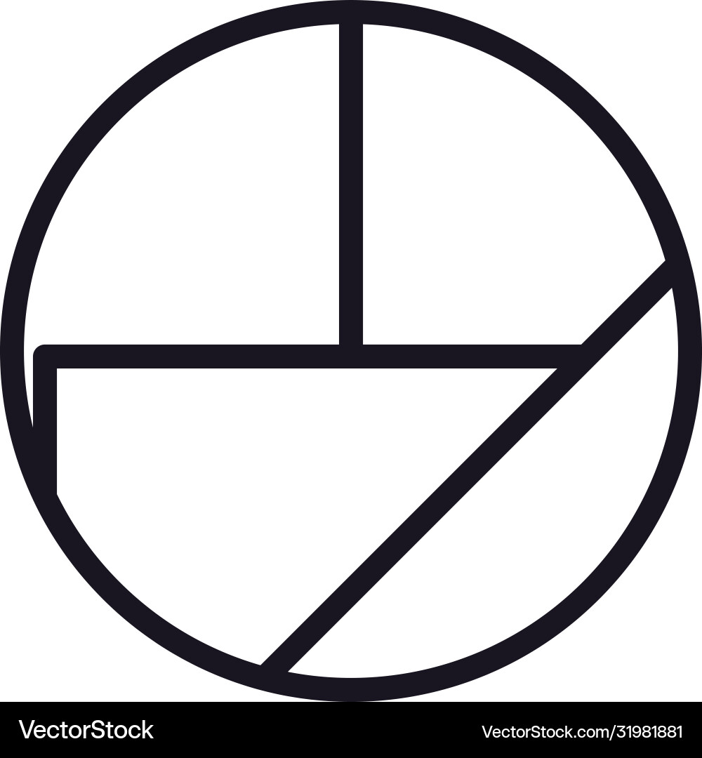 Geometric and abstract circle line style icon vector image