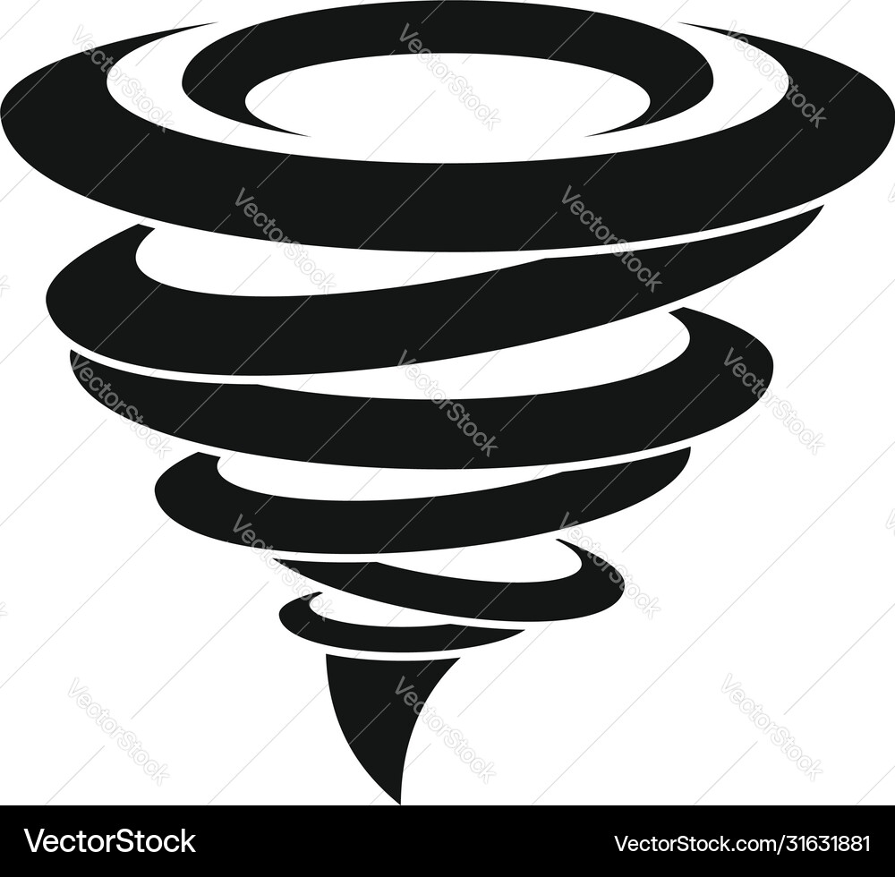 Geschwindigkeit Tornado-Symbol einfach Stil Geschwindigkeit Tornado-Symbol einfach Stil vektorbild