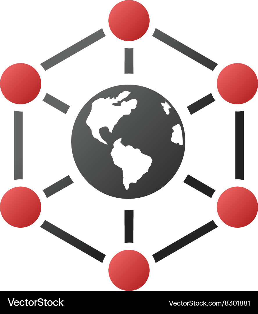 Global Internet Icon - Gradient Vector Image