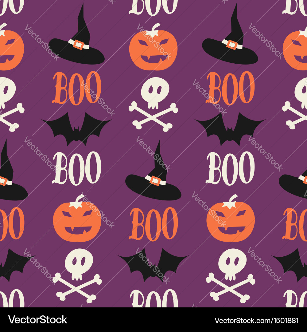 Halloween Seamless Pattern Vector Image