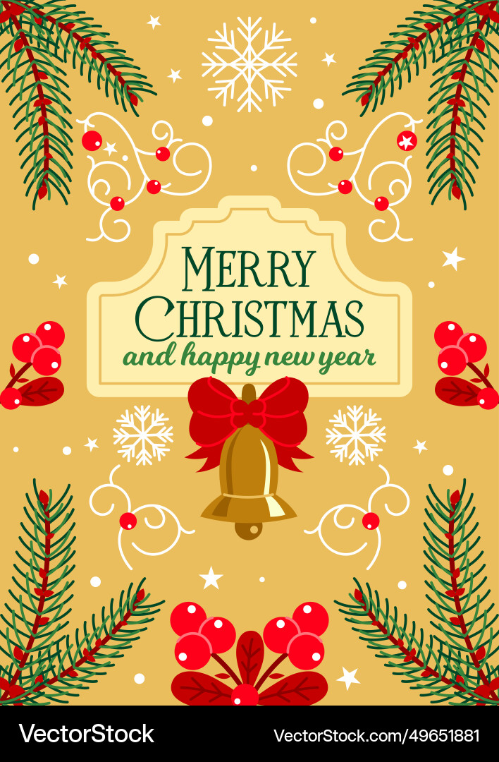 Merry christmas poster Merry christmas poster vector image
