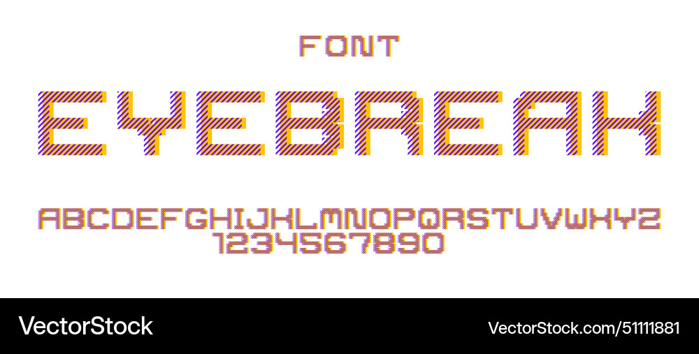 Minimal geometric cyberpunk font typeface Minimal geometric cyberpunk font typeface vector image