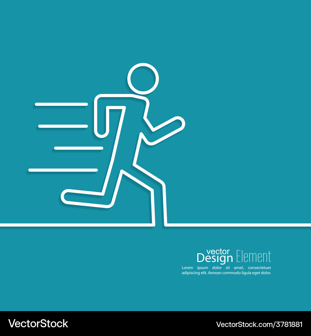 Running Figure - Speed & Motion vector image