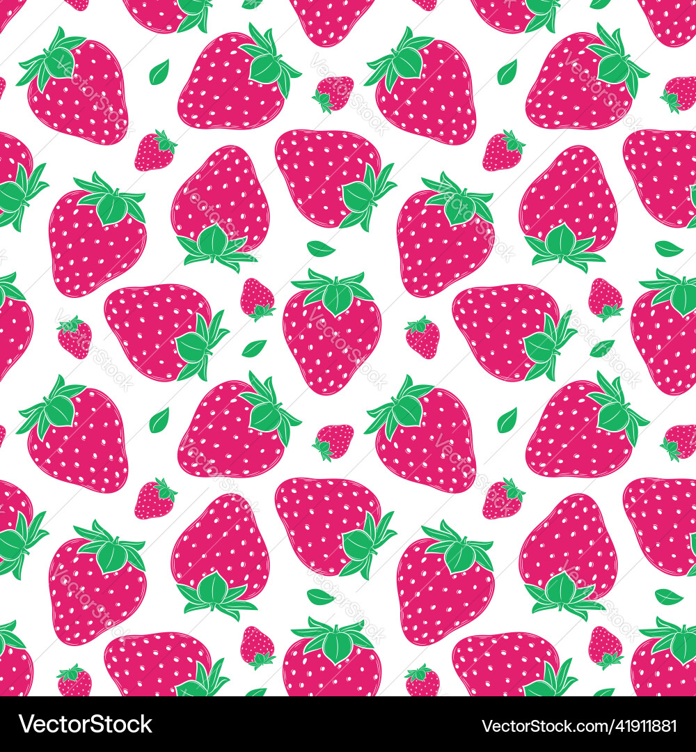 Seamless pattern with strawberries Seamless pattern with strawberries vector image